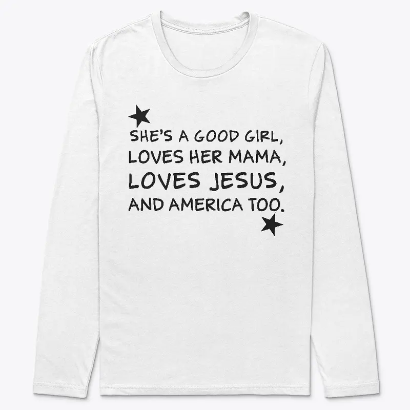 She's a Good Girl - Black Lettering